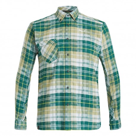 Salewa FANES FLANNEL 3 POLARLITE CAMICIA UOMO green