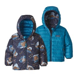 Patagonia Baby Reversible Down Sweater Hoody stories by starlight : new navy