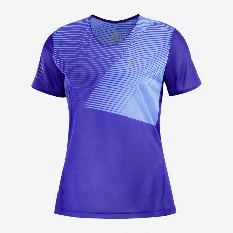 Salomon T-shirt maniche corte da donna SENSE  Clematis Blue