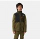 THE NORTH FACE FOREST MIXED MEDIA GIACCA CERNIERA INTEGRALE BAMBINO BURNT OLIVE GREEN