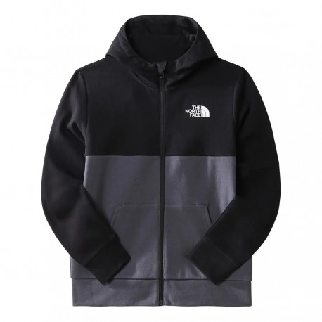 THE NORTH FACE Felpa Slacker da bambino con cappuccio e cerniera integrale VANADIS GREY