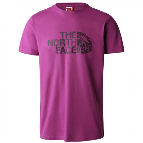 THE NORTH FACE TSHIRT UOMO WOODCUT DOME PURPLE CACTUS FLOWER
