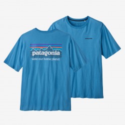 PATAGONIA Men's P-6 Mission Organic T-Shirt Anacapa Blue