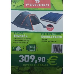 FERRINO TENDA TENERE 4 + MATERASSINO DOUBLE FLOCK