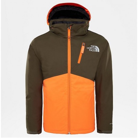 The North Face GIACCA RAGAZZI SNOWQUEST PLUS new taupe green 