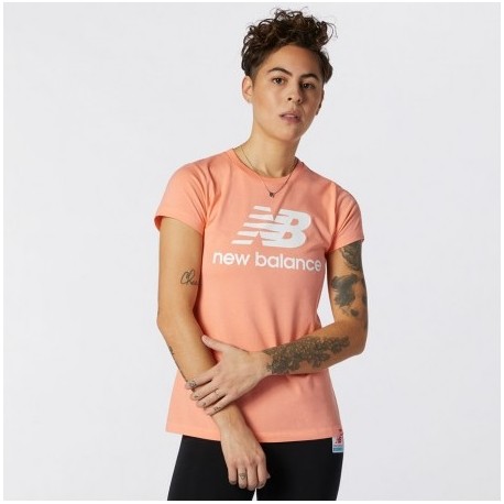 New Balance T-Shirt Essentials Stacked Logo Paradise Pink