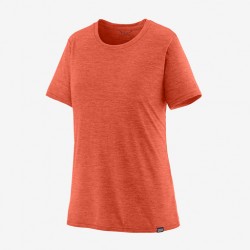 PATAGONIA Women's Capilene® Cool Daily Shirt Pimento Red - Coho Coral X-Dye