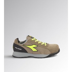 Diadora GLOVE MDS TEXT LOW S1P HRO SRC BROWN TOBACCO/YELLOW FLUO