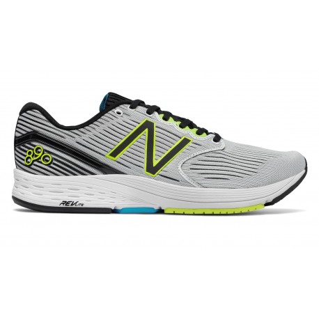 New Balance 890v6 White Munsell with Black & Hi-Lite