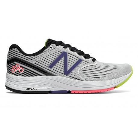 New Balance 890v6 Black with White & Blue Iris woman