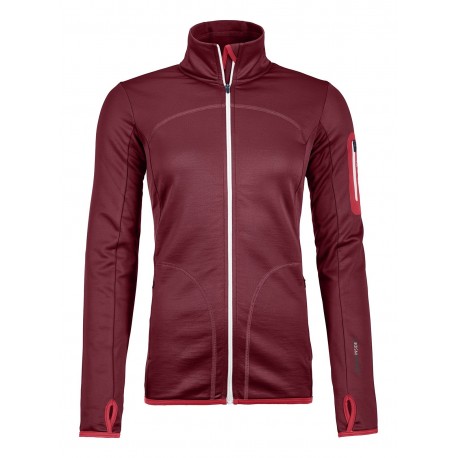 Ortovox FLEECE JACKET W MERINO FLEECE DARK BLOOD