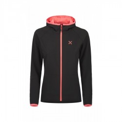 Montura SPORTING HOODY JACKET WOMAN NERO/CORAL FLUO