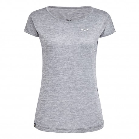 Salewa PUEZ MELANGE DRY'TON MAGLIETTA DONNA GREY QUIET SHADE MELANGE