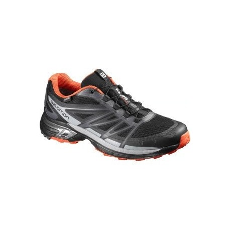 Salomon WINGS PRO 2 GTX BLACK/DARK CLOUD/TOMATO RED