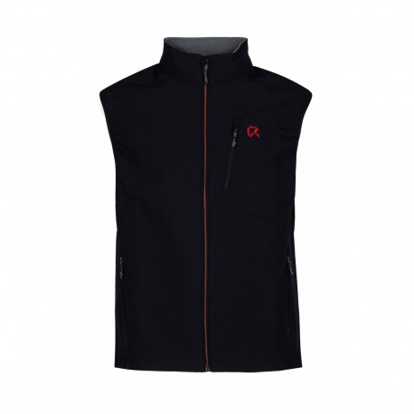 Rock Experience Gilet Quaid Softshell Uomo Nero e Arancione