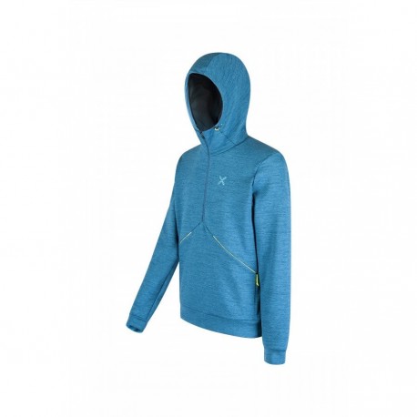 Montura HELGAFELL ZIP HOODY MAGLIA blu ottanio/giallo fluo
