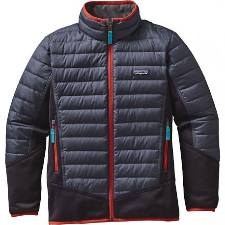 Patagonia BOY'S DOWN HYBRID JKT SMOLDER BLUE