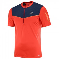 Salomon FAST WING HZ SS TEE M MEN fiery red/black