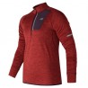 New Balance NB Heat Half Zip Team Red Heather