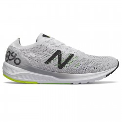 New Balance 890v7 White with Black & RGB Green
