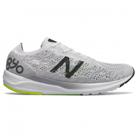 New Balance 890v7 White with Black & RGB Green