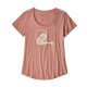 Patagonia Women's Eat Local Rain Can Organic Cotton Scoop T-Shirt flora pink