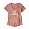 Patagonia Women's Eat Local Rain Can Organic Cotton Scoop T-Shirt flora pink