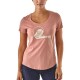 Patagonia Women's Eat Local Rain Can Organic Cotton Scoop T-Shirt flora pink