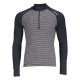 Zoot UOMO LIQUID CORE 1/2 ZIP BLACK/GREY STRIPE