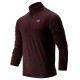New Balance NB Heat Half Zip Team Red Heather
