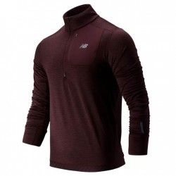 New Balance NB Heat Half Zip Team Red Heather