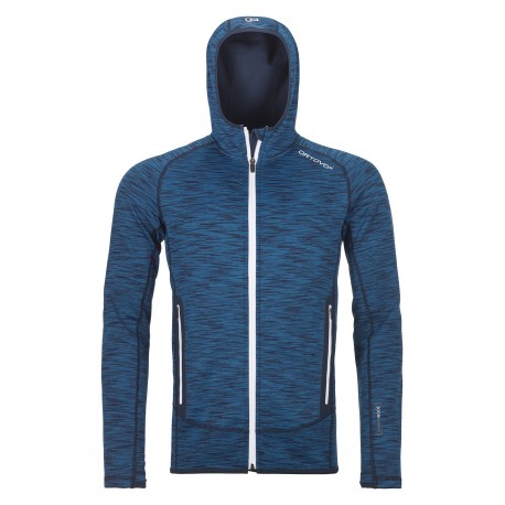 Ortovox FLEECE SPACE DYED HOODY M blue sea blend