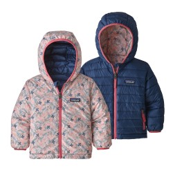 Patagonia Baby Reversible Down Sweater Hoody stories by starlight : new navy