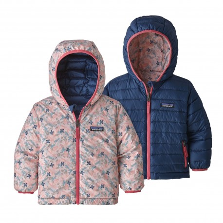 Patagonia Baby Reversible Down Sweater Hoody stories by starlight : new navy