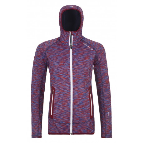 Ortovox FLEECE SPACE DYED HOODY W DARK BLOOD BLEND