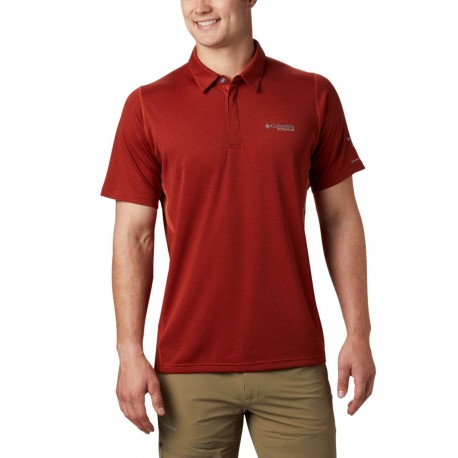 Columbia Irico Knit Polo da uomo Carnelian Red Black
