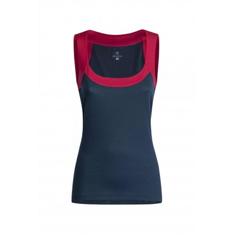 Montura MERINO WOOL CANOTTA WOMAN BLU CENERE/ROSA SUGAR