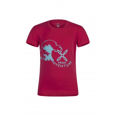 Montura ADVENTURE T-SHIRT KIDS ROSA SUGAR/ICE BLUE