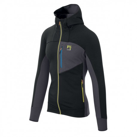 Karpos MEZZODI HOODIE W FLEECE  BLACK/DARK GREY