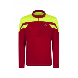 MONTURA HIGH ZIP 2 T-SHIRT ROSSO/NERO