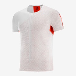 Salomon S/LAB SENSE TEE Mwhite/racing red