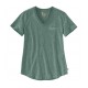 Carhartt LOCKHART CARHARTT GRAPHIC T-SHIRT MUSK GREEN HEATHER NEP