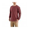 CARHARTT SIGNATURE SLEEVE LOGO LONG-SLEEVE T-SHIRT IRON ORE HEATHER