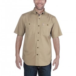 CARHARTT RUGGED FLEX® RIGBY SHORT-SLEEVE WORK SHIRT  DARK KHAKI
