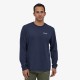 Patagonia Men's Long-Sleeved P-6 Logo Responsibili-Tee classic navy