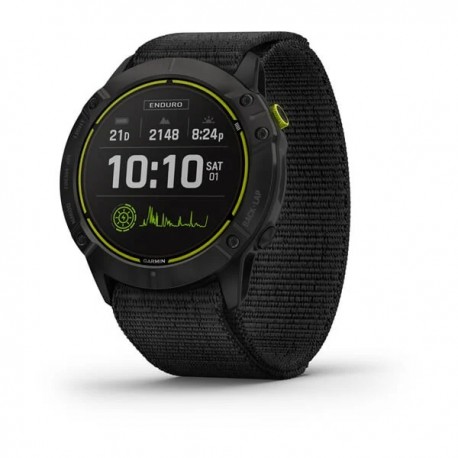 GARMIN  Enduro Carbon Grey DLC Titanium con cinturino UltraFit in nylon nero