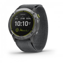 GARMIN  Enduro Carbon Grey DLC Titanium con cinturino UltraFit in nylon nero