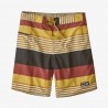 PATATGONIA Men's Wavefarer Boardshorts - 19 Fitz Stripe: Surfboard Yellow
