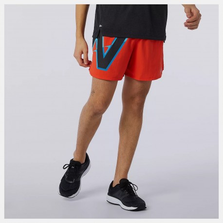 NEW BALANCE Pantaloncini Printed Impact Run 5 inch  Ghost Pepper