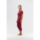 Salewa BASELAYER MANICHE CORTE DONNA CRISTALLO WARM MERINO RESPONSIVE rhodo red